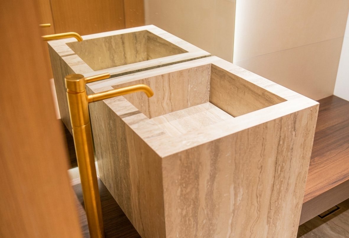 Marble vanity detail